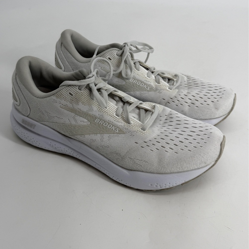Brooks Ghost 16 Womens Road Running Shoes Silver White Size 11 B‎